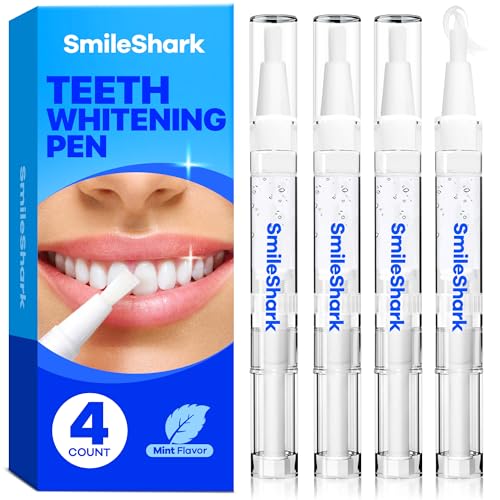 Premium Teeth Whitening Pens (4 Count), Sensitive-Free Whitening Gel, Professional-Strength Formula, On-The-Go Tooth Gel for Adults