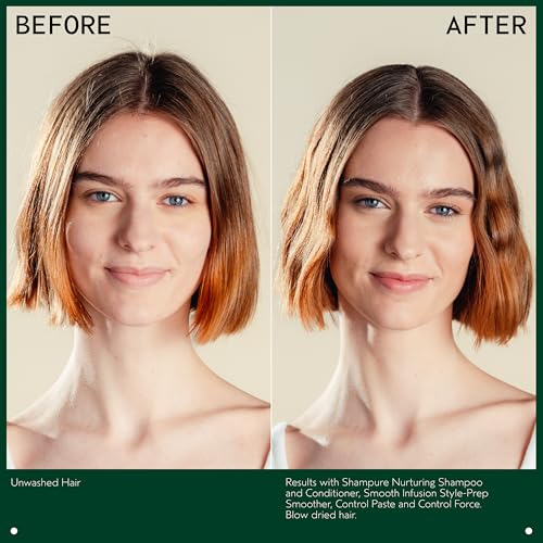 Aveda Smooth Infusion Style-Prep Smoother | Leave-In Anti-Frizz Serum | 72-Hour Frizz Defense & Frizz Control | Heat Protectant | 98% Naturally Derived*