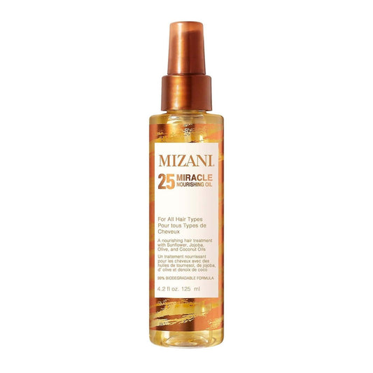Mizani 25 Miracle Nourishing Hair Oil - for Curly Hair with Coconut Oil & Jojoba Oil, Adds Shine, Anti Frizz, Lighweight, Non-Greasy, Silicone-Free, Paraben-Free