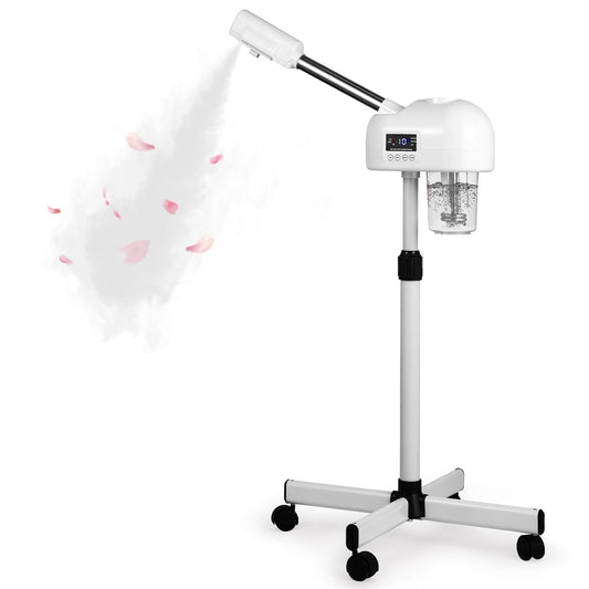 Professional Facial Steamer for Estheticians, Hot Mist & Timer Function, Vaporizador Facial Professional Steamer On Wheels for Home Use & Spa Salon Skin Cleasning