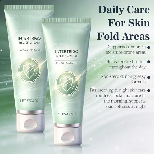 2PCS Intertrigo Cream – Skin Fold Care & Chafing Support Cream, Supports Skin Comfort, Fast-Drying Non-Greasy Formula for Daily Use