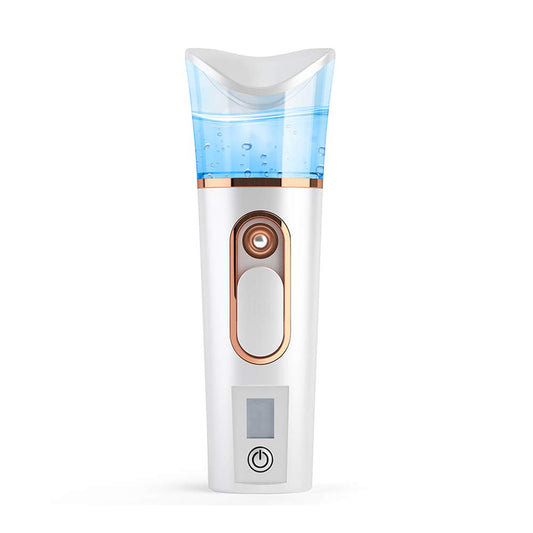 Handy Nano Mist Sprayer with Skin Analyzer Moisture Tester, Portable Facial Atomization Eyelash Extensions Steamer Mister,Mini Cool with Large Capacity,Face Moisturizing,Hydration Refreshing