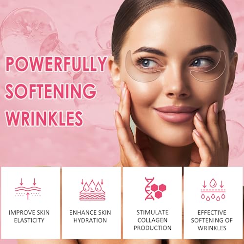 TEAWOO 16 PCS Reusable Under Eye Patches for Wrinkles | Topical Gel Eye Pads for Dark Circles and Eye Bags | Anti-Wrinkle Treatment for Face and Under Eyes | Overnight Eye Patches | Under Eye Pads