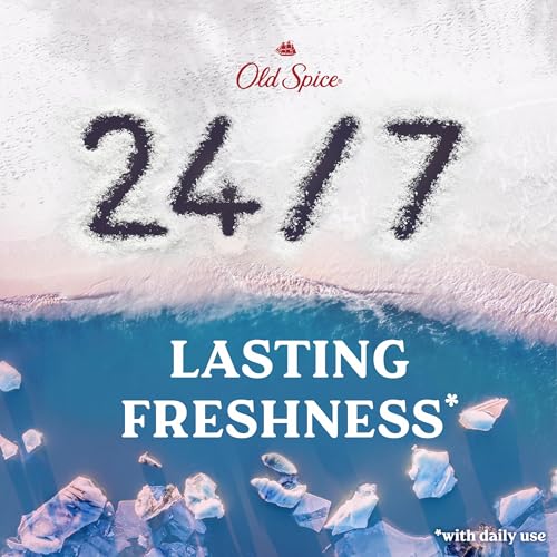 Old Spice GentleMan's Aluminum Free Dry Feel Deodorant for Men, 24/7 Lasting Freshness, Gentle on Skin with Skin Conditioners, Himalayan Sea Salt + Glacier Water Scent, 3.0 oz (Pack of 3)