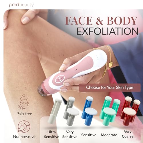 PMD Beauty Personal Microderm Elite Pro - At-Home Use, Facial Exfoliator Tool, Microdermabrasion Machine Kit for Face and Body Skincare