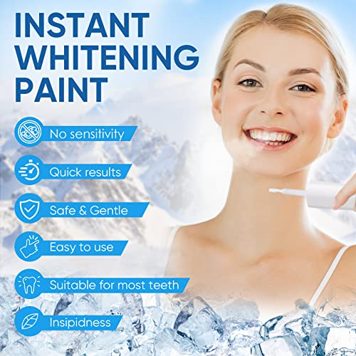 Tooth Paint, Teeth Whitening Paint, Instant White Tooth Paint, Tooth Polish Uptight White, Portable and Simple
