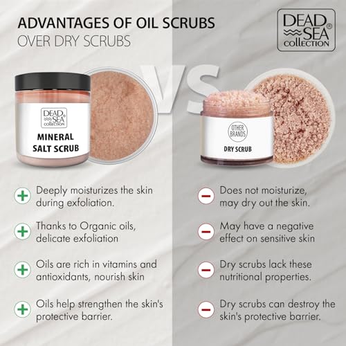 Dead Sea Collection Coconut Salt Scrub – Exfoliating Body Scrub for Women – Moisturizing and Nourishing Skin – with Pure Oils and Dead Sea Minerals (23.28 Oz)
