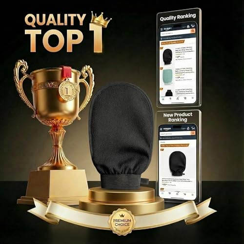 Deep Exfoliating Glove, Korean Exfoliating Mitt for Body Scrub, Dead Skin Removal & Keratosis Pilaris Treatment, Spray and Self Tan Remover