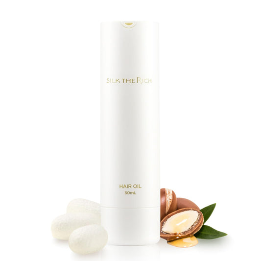 Hair Oil Heat Protectant & Split End Repair, Salon-Quality Treatment with Argan Oil for Frizzy, Curly, Damaged, Dry Hair, Fragrance Scalp Moisture, Travel Size, White (1.7 fl oz, 50ml)