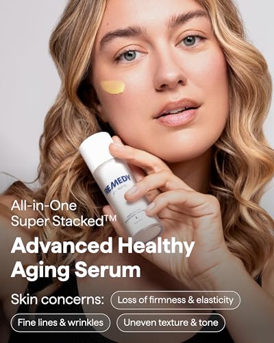 Remedy Healthy Aging Advanced Serum - Remedy for Healthy Aging - Retinaldehyde, Glycolic Acid, Argireline, Ferulic Acid,Matrixyl 3000 - Anti-Aging - For Fine Lines,Wrinkles - By Dermatologist Dr. Shah