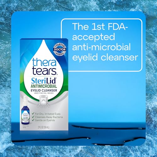 TheraTears SteriLid Antimicrobial Eyelid Cleanser and Face Wash, for Eye Care, 2 Fl Oz
