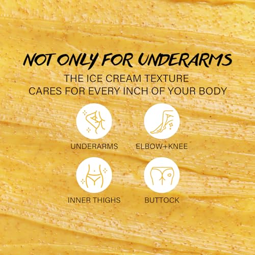 Underarm Detox Scrub with Turmeric Vitamin C Dark Spot Armpit Remover Body Deodorant Even Skin Tone Exfoliating Body Scrub for Women and Men Pigmentation Removal Exfoliator also for Whole Body
