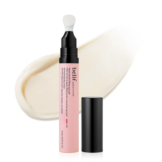 belif Retinol Firming Eye Serum – Aqua Bomb Lifting Eye Gel with Collagen & Bakuchiol for Puffiness, Fine Lines & Wrinkles, Peptide & Hyaluronic Acid, Korean Skin Care