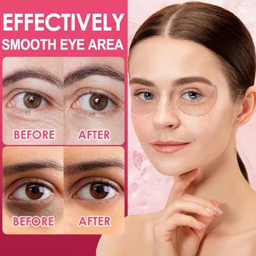 TEAWOO 16 PCS Reusable Under Eye Patches for Wrinkles | Topical Gel Eye Pads for Dark Circles and Eye Bags | Anti-Wrinkle Treatment for Face and Under Eyes | Overnight Eye Patches | Under Eye Pads