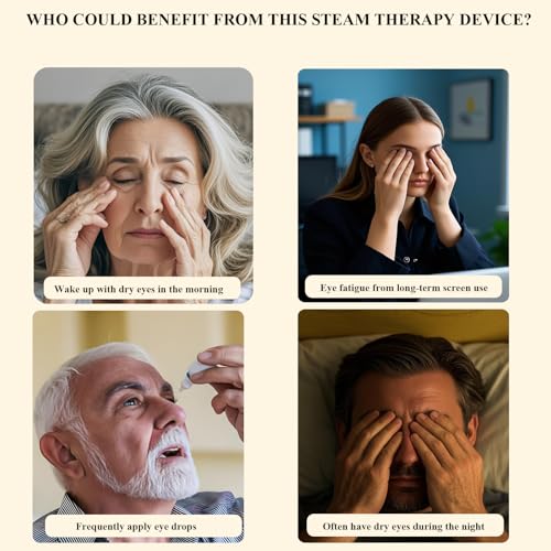 Heated Nano Mist Sprayer,Eye Steamer for Dry Eye Relief,Portable Electric Steam Therapy Wand with Warm Moist Heat for Natural Tears Restore,Dry Eye Fine Mister Machine with 3 Level-Heat