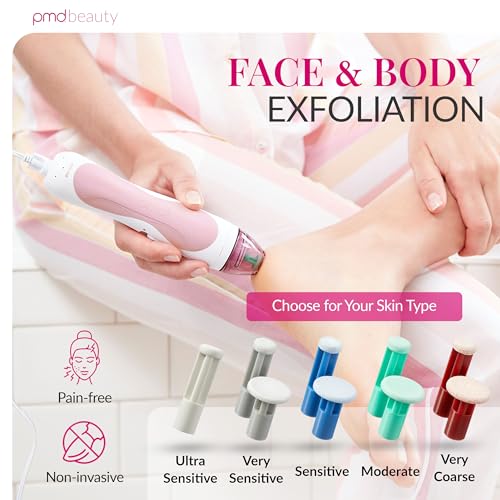 PMD Beauty Personal Microderm Pro - At-Home Use, Facial Exfoliator Tool, Microdermabrasion Machine Kit for Face and Body Skincare