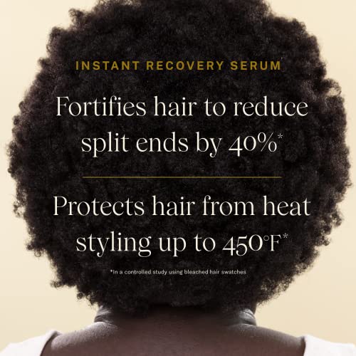 JVN Complete Instant Recovery Hair Serum, 3.4 Fl Oz, Frizz Fighting, Heat Protectant, Hair Smoothing Cream Strengthens & Repairs Damage, Silicone Free