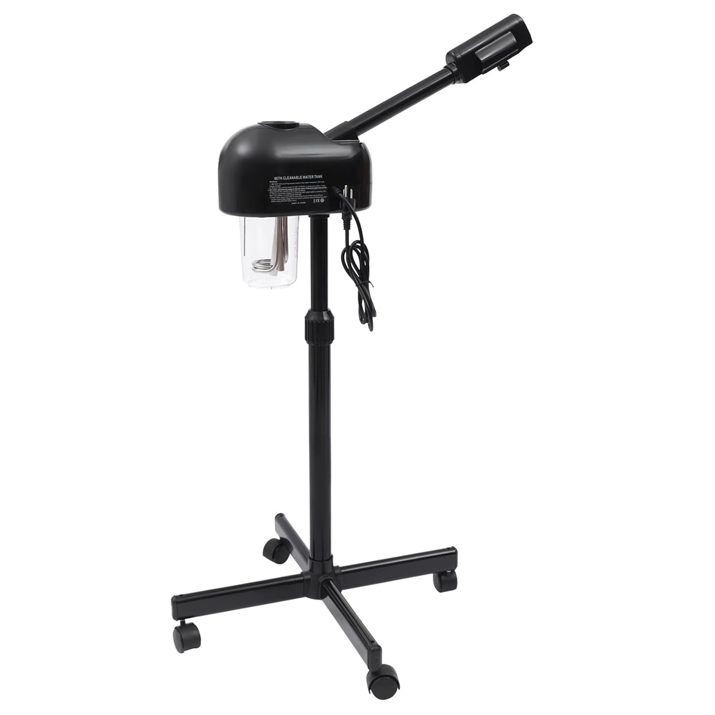 Professional Facial Steamers, Hot Ozone Face Steamer for Facial, Standing Facial Steamer on Wheels, Esthetician Steamer for Salon Beauty and Spa with LCD Operator Panel