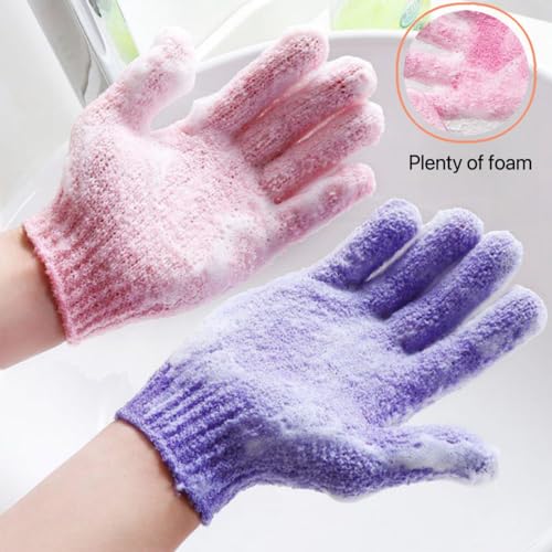 12 Pcs Exfoliating Bath Gloves,Deep Scrubbing Dead Skin Shower Gloves for Beauty Spa Massage Skin Shower Body Scrubber and Suitable for Men,Women
