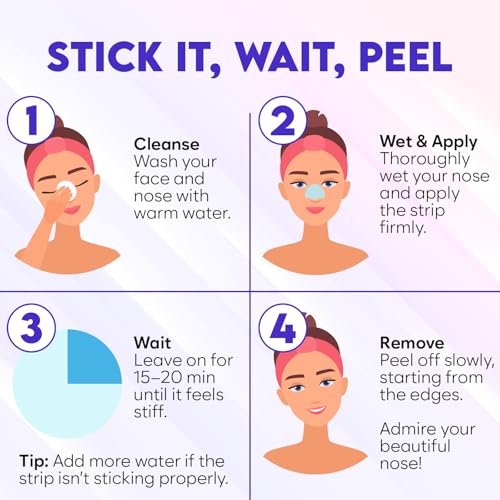 Nose Pore Strips, Nose Strips Blackhead Remover with Witch Hazel for Deep Cleansing, Pore Cleaner & Whitehead Remover, Skincare For Clearer, Smoother, Radiant Skin (24 pc)
