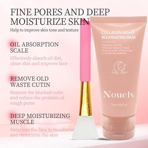 Peel Off Mask,Collagen Face Mask, Hydrating Overnight Hydrogel Mask,Gentle Skin Care, Pore Minimizing - Korean Skincare -Elasticity Improvement - Better Than Sheet Masks