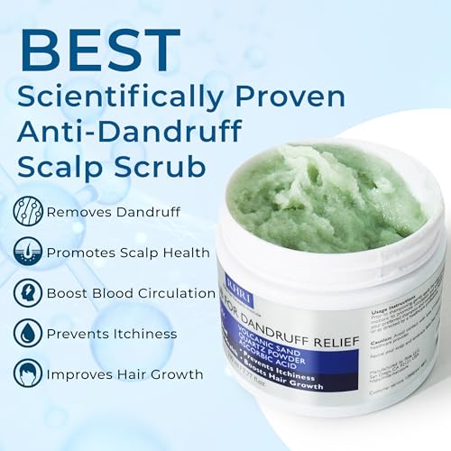 Anti Dandruff Scalp Scrub for Men and Women | Hair Treatment with Tea Tree Oil & DHT Blockers | Removes Dandruff, Soothes Itchy Scalp and Boosts Hair Growth | Enriched with Mineral Complex
