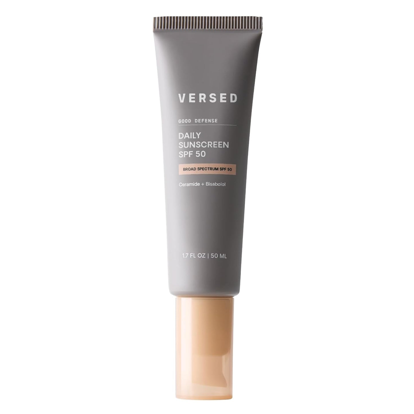 Versed Good Defense Daily Sunscreen for Face - SPF 50 PA++++ Broad Spectrum Chemical Sunscreen for All Skin Types - Lightweight & Hydrating Sun Screen (1.7 oz)