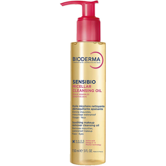 Bioderma Sensibio Micellar Cleansing Oil, 1st Ecobiological Micellar Formula Gentle Face Cleanser That Deeply Cleanses
