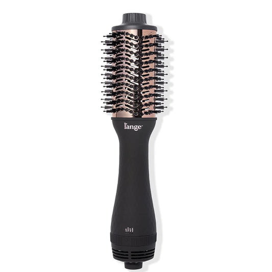 L'ANGE HAIR Le Volume 2-in-1 Titanium Blow Dryer Brush | Hot Air Brush for Hair Drying & Styling | Ionic Oval Barrel for Smooth, Frizz-Free Volume | (Black – 60mm)