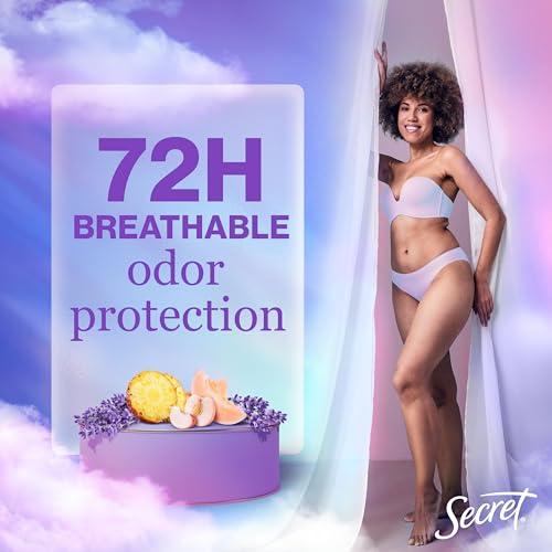 Secret Fresh Antiperspirant Deodorant for Women, 72hr Breathable Sweat & Odor Protection, Instant Freshness & Gentle, PH Balancing Minerals, Clear Gel, Relaxing Lavender Scent, 3.4 oz