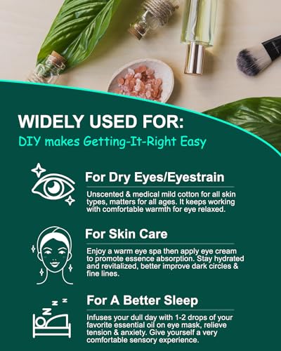 16 Packs Steam Eye Masks for Dry Eyes, Self Heating Warm Compress for Eyes Fatigue & Puffiness Relief, Disposable Heated Eye Mask Travel Essentials, Spa Relaxation Set for Women Christmas, Unscented