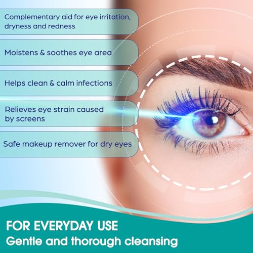 Dr. Fischer Tea Tree Eyelid Wipes - Gentle Eye Wipes for Everyday Eye Cleansing and Hypoallergenic Makeup Remover