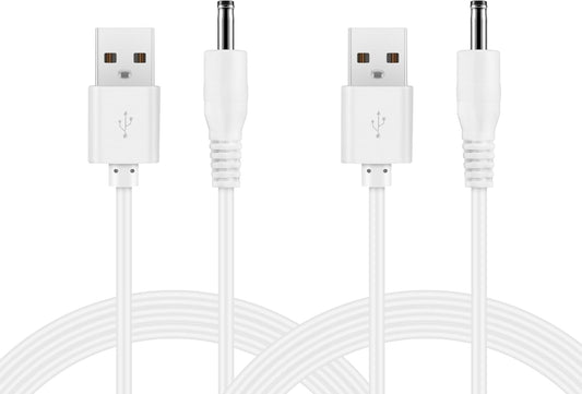 2 Pack Charger Cord Replacement for Bitvae D2 R1 R2 S2 Toothbrush & C2 C5 C6 Water Flosser, USB Cable Compatible with Fairywill D7 P11 Dnsly Vekkia Mornwell SEAGO ATMOKO and More