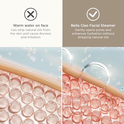 Bella Ciao 11-Piece Facial Steamer Set – Portable Face Steamer for Deep Cleaning, Hydration & Pore Care – Skincare Beauty Tool Kit for Women & Teens – Spa Gift for Home, Travel & Self-Care Routine