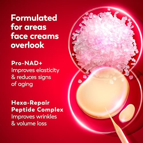 Olay Regenerist Neck and Face Roller, Neck Cream for Tightening and Firming, Anti-Aging Moisturizer for Women, Anti-Wrinkle Serum, Face Lift Cream, Cooling, Fragrance-Free, Hexa-Repair & NAD+, 1.7oz