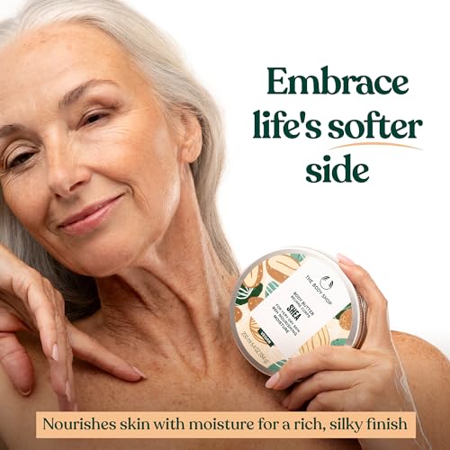 The Body Shop Shea Body Butter, 96H Nourishing Moisture, For Very Dry Skin, Vegan | 200 mL / 6.4 Oz (184g)
