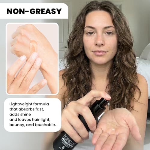 Silky Smooth Hair Serum for All Hair Types, Contains Marula Oil, Aloe Vera and Vitamin E, Non-Greasy Formula, Boosts Shine and Promotes Hair Growth, 2 Fl. Oz. / 60 Ml. (3 Pack)