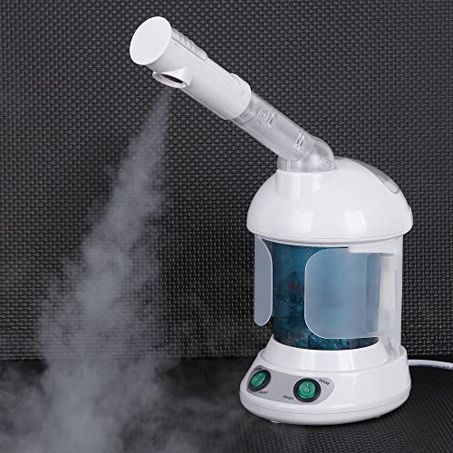 Facial Steamer for Deep Cleaning, 2 in 1 Face & Hair Steaming Machine for Natural Home Use, Black Hair Deep Conditioning, Professional Face Spa Steamer