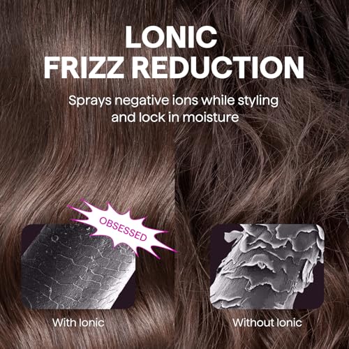 Wavytalk Thermal Brush, 1.5 Inch Ionic Thermal Round Brush Makes Hair Smoother Get Natural Curls (White)