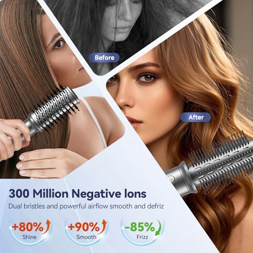 5 in 1 Hair Dryer Brush Set，Professional Blow Dryer Brush,High-Speed Hot Air Styler Wrap for Women,Multi Stylers - Volumize,Curl,Straighten,Frizz-Free,No Heat Damage