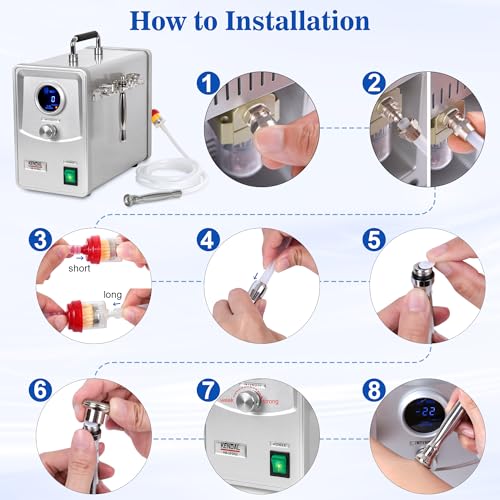 Kendal Professional Diamond Microdermabrasion Machine, Dermabrasion Facial Skin Care Equipment with Digital Display also good for home use 110V-220V HB-SFD02