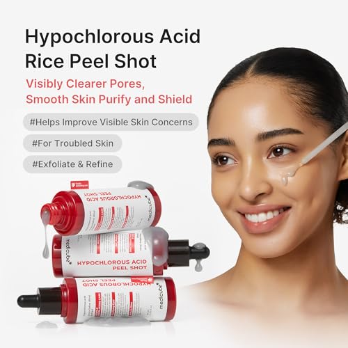medicube Peel Shot with Hypochlorous Acid | Gentle Exfoliating Serum for Dead Skin Cells & Pores, Blackheads & Excess Sebum Control | Rice Extract, Panthenol for Hydrating & Smoothing Care | 2.7 fl.oz