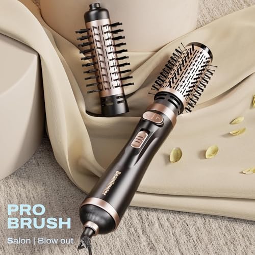 Beautimeter Hair Dryer Brush 3-in-1 Hair Styler, Rotating Blow Dryer Brush with 2-Inch and 1.5-Inch Brushes