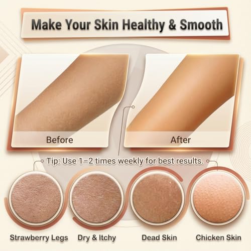 Deep Exfoliating Glove, Korean Exfoliating Mitt for Body Scrub, Dead Skin Removal & Keratosis Pilaris Treatment, Spray and Self Tan Remover