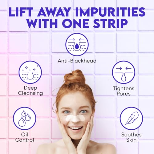 Nose Pore Strips, Nose Strips Blackhead Remover with Witch Hazel for Deep Cleansing, Pore Cleaner & Whitehead Remover, Skincare For Clearer, Smoother, Radiant Skin (24 pc)