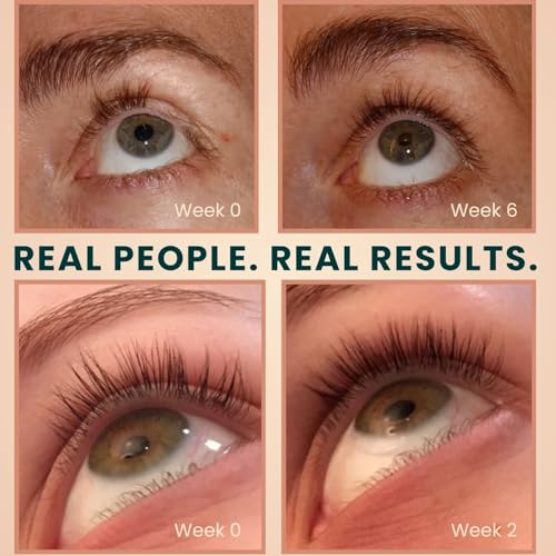 USDA Organic Castor Oil Lash Serum - Premium All Natural Cold Pressed Castor Oil Eyelash Growth Serum with Mascara Tube - Eyelash Treatment and Conditioner - For Thicker and Fuller Lashes