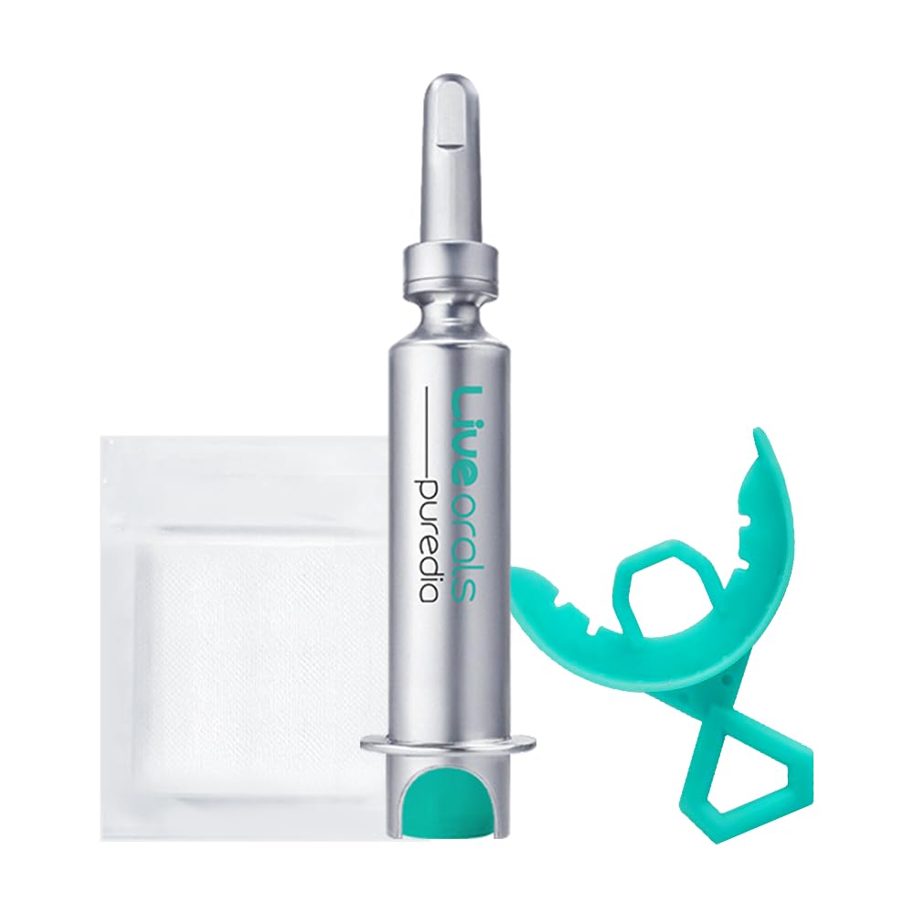 Live Orals PureDia Teeth Whitening Kit - Gel & Mouthpiece Set, Hydrogen Peroxide, Dentist Formulated for Sensitive Teeth, 28 Treatments.