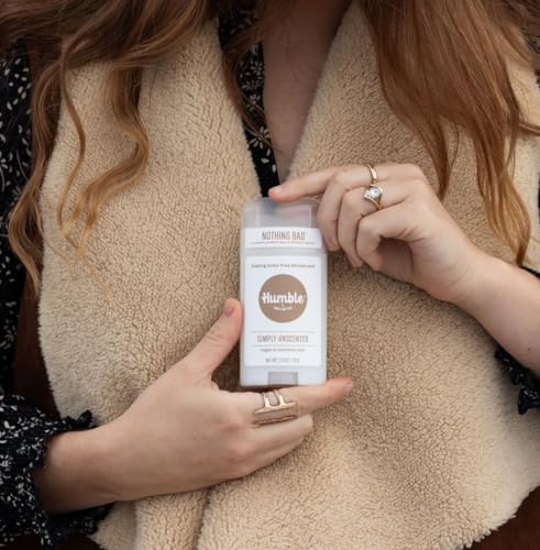 HUMBLE BRANDS Aluminum-Free Deodorant, Vegan and Cruelty- free, Formulated for Sensitive Skin, Simply Unscented, 2.5 Ounce (Pack of 3)