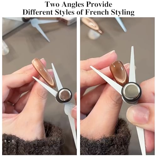Cat Eye Nail Magnet for Nails,3PCS French Cat Eye Magnet Tool,Stainless Steel French Cat Eye Nail Magnet Set,Perfect for DIY or Nail Salon