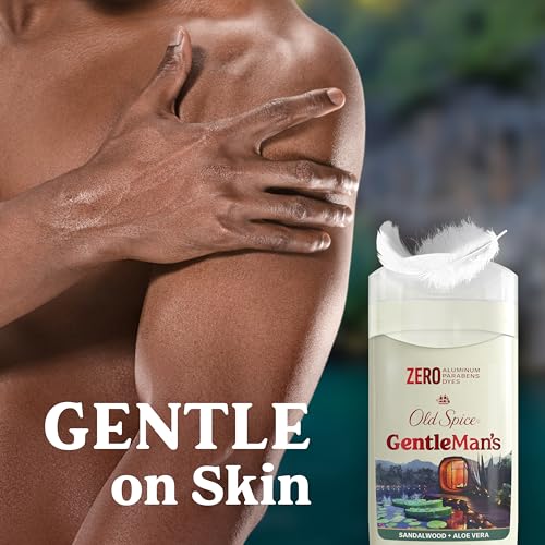 Old Spice GentleMan's Aluminum Free Dry Feel Deodorant for Men, 24/7 Lasting Freshness, Gentle on Skin with Skin Conditioners, Sandlewood + Aloe Scent, 3.0 oz
